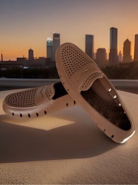 Floafers Men’s Size 9 Country Club Driver Loafers. Brown/White. New with Tags.